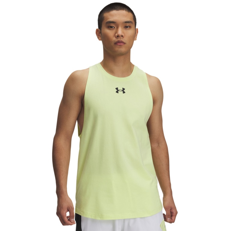 Męski top treningowy Under Armour UA Zone Tank - żółty
