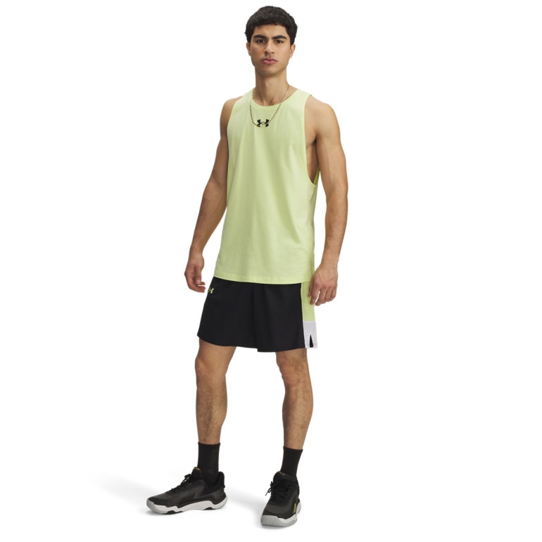 Męski top treningowy Under Armour UA Zone Tank - żółty