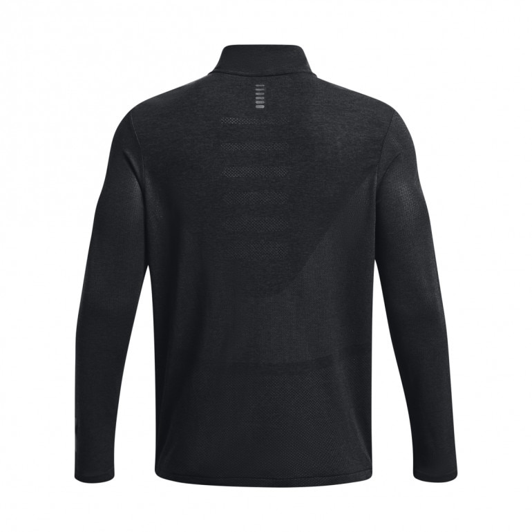 Męski longsleeve do biegania Under Armour UA Seamless Stride 1/4 Zip - czarny