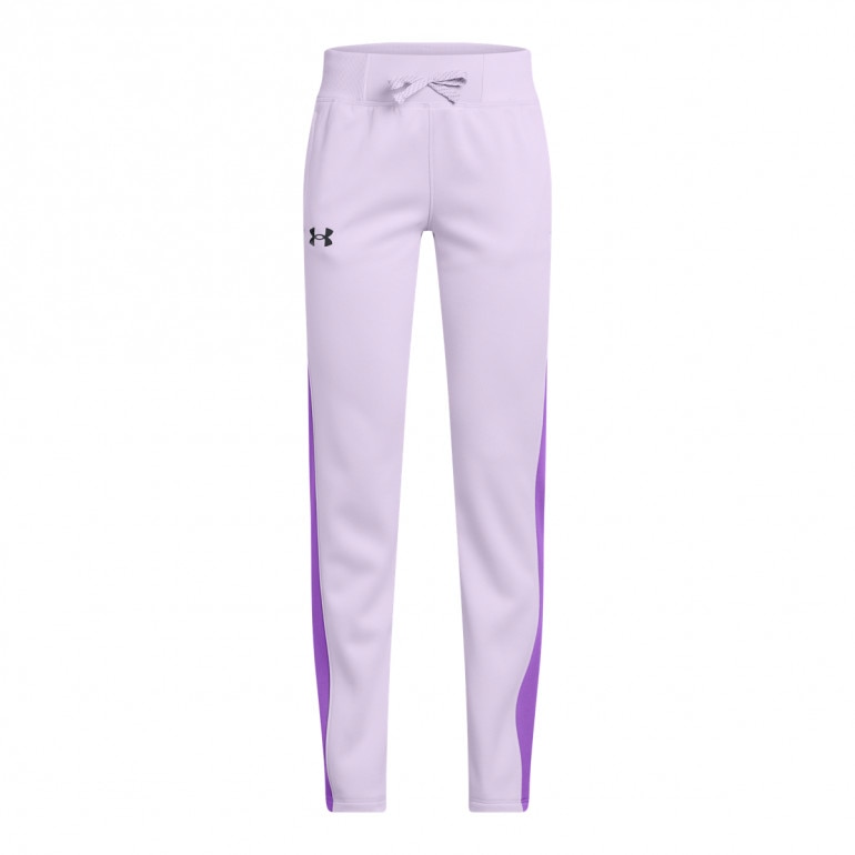 Dziewczęce spodnie treningowe Under Armour Fleece Pants - fioletowe