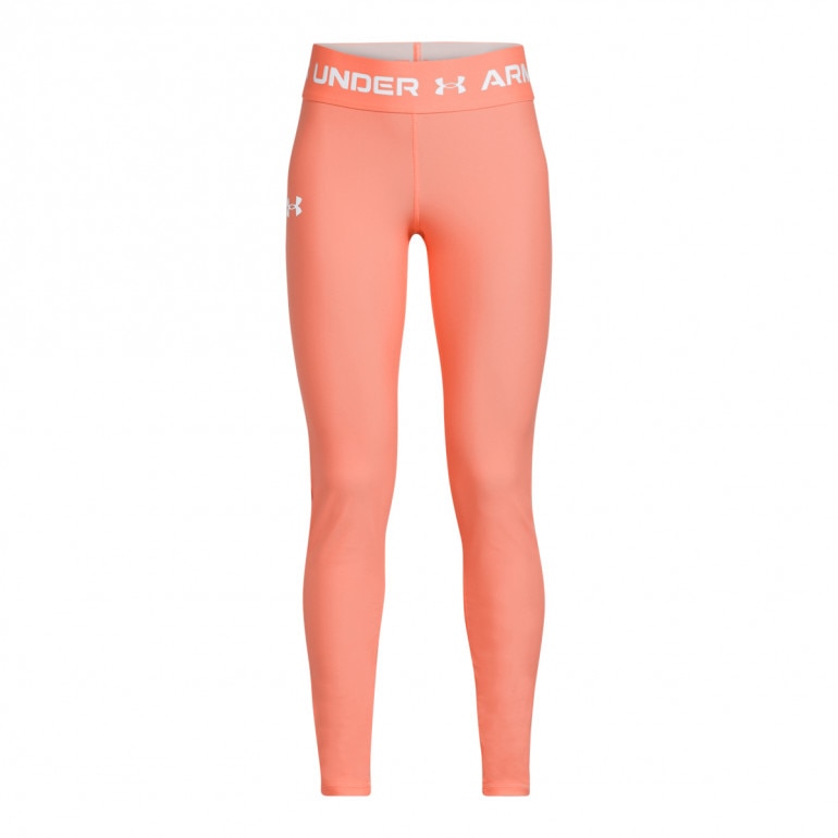 Dziewczęce legginsy treningowe Under Armour HeatGear Armour Leggings - pomarańczowe