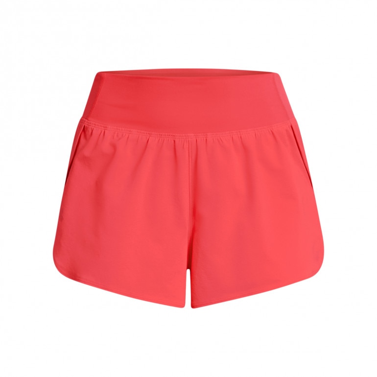 Damskie spodenki treningowe Under Armour Flex Woven 2-In-1 Short - czerwone