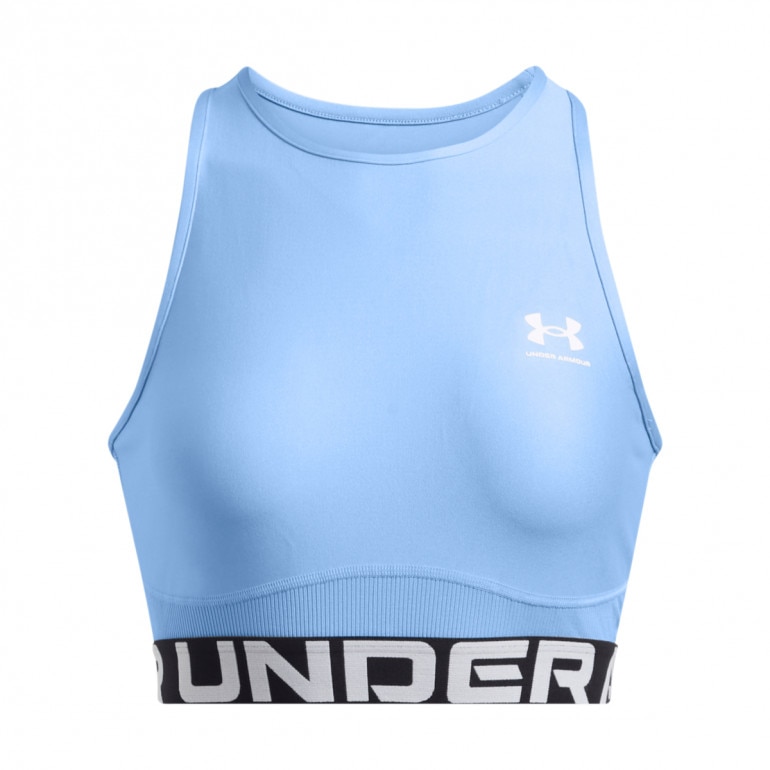 Damski top treningowy Under Armour Heatgear Rib Tank - niebieski