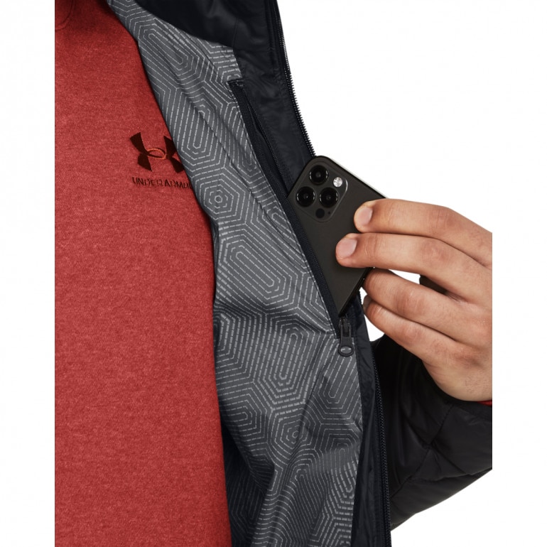 Męska kurtka z puchem naturalnym Under Armour Legend Down Hooded Jacket - czarna