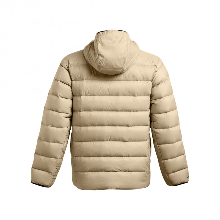 Męska kurtka z puchem naturalnym Under Armour Legend Down Hooded Jacket - beżowa