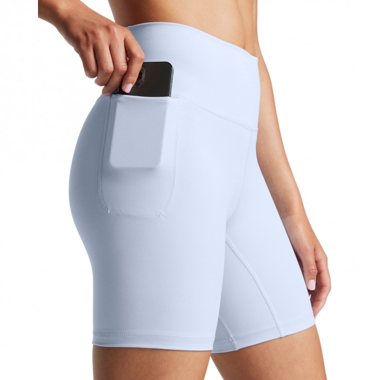 Damskie kolarki treningowe Under Armour Meridian Bike Short 7in - niebieskie