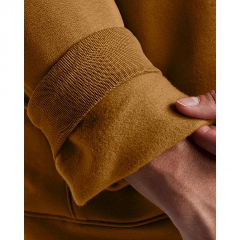 Męska bluza treningowa nierozpinana bez kaptura Under Armour Project Rock Icon Fleece Hoodie - brązowa 