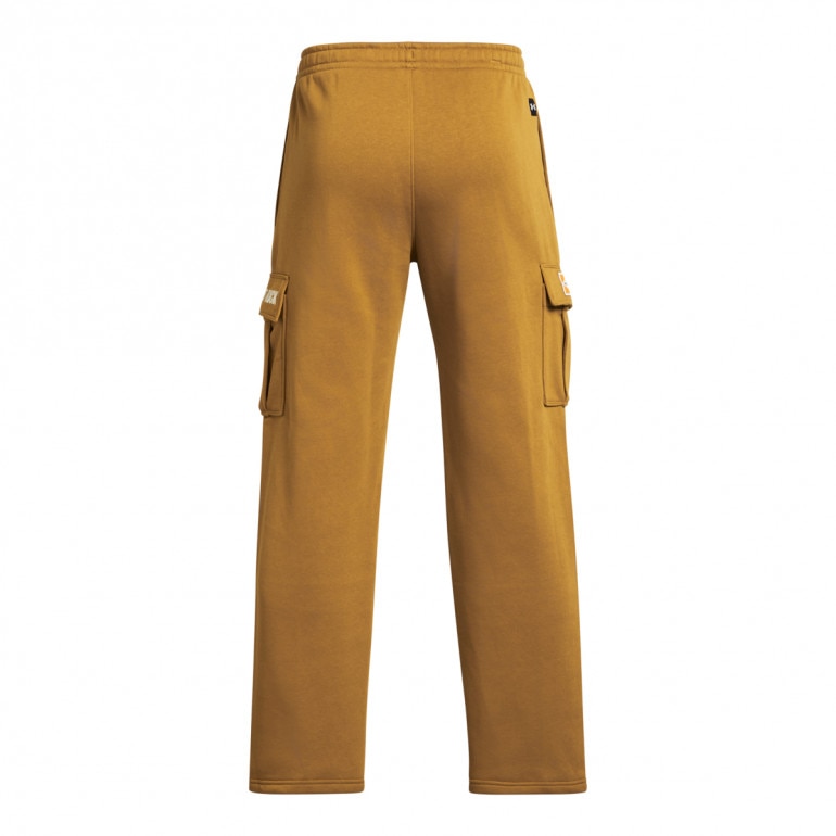Męskie spodnie treningowe Under Armour Project Rock Icon Fleece Tools Of The Trade Pants - brązowe 