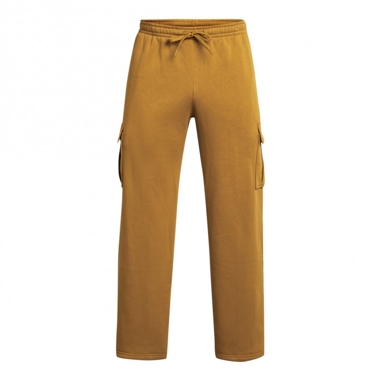 Męskie spodnie treningowe Under Armour Project Rock Icon Fleece Tools Of The Trade Pants - brązowe 