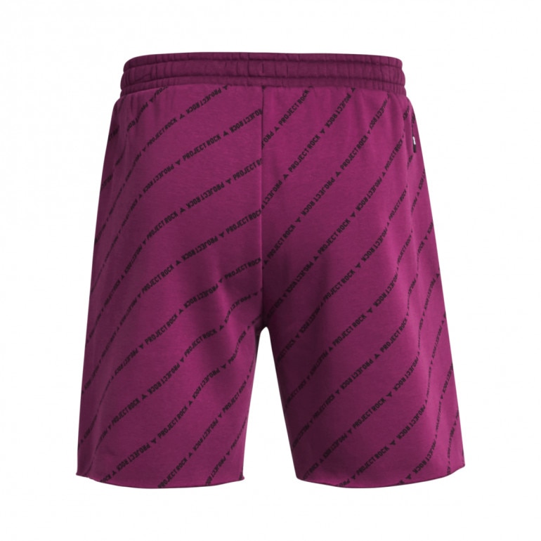 Męskie spodenki treningowe Under Armour Project Rock Icon Flc Short Pt Boh - fioletowe 