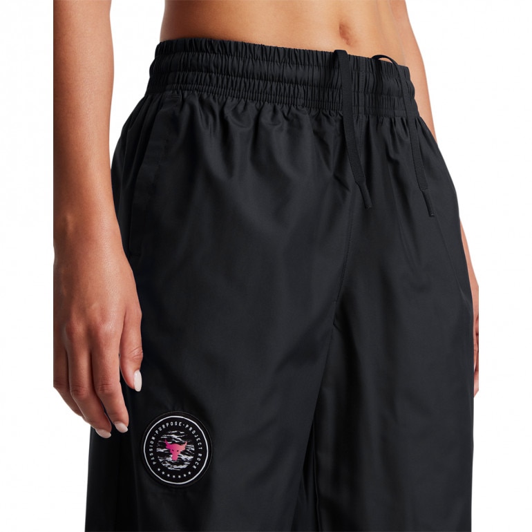 Damskie spodnie treningowe Under Armour Project Rock W Wvn Pant Boh - czarne