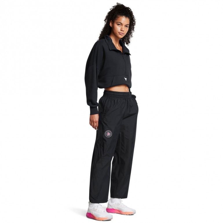 Damskie spodnie treningowe Under Armour Project Rock W Wvn Pant Boh - czarne