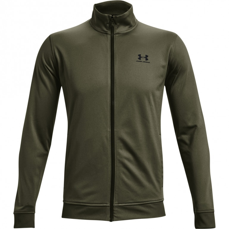 Męska bluza rozpinana bez kaptura Under Armour Sportstyle Tricot Jacket - khaki