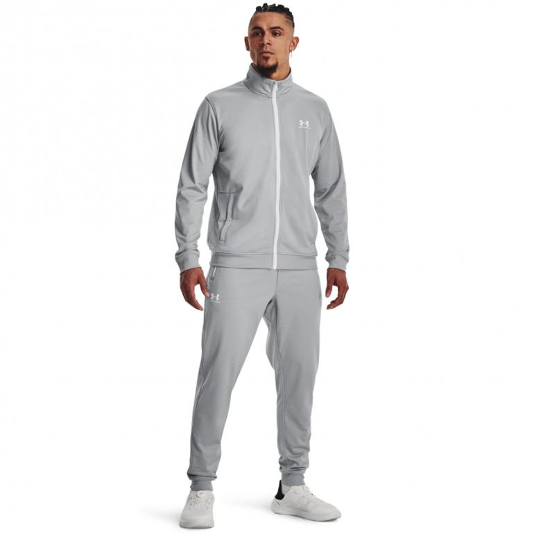 Męska bluza rozpinana bez kaptura Under Armour Sportstyle Tricot Jacket - szara