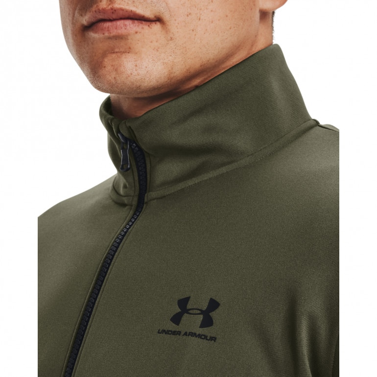 Męska bluza rozpinana bez kaptura Under Armour Sportstyle Tricot Jacket - khaki