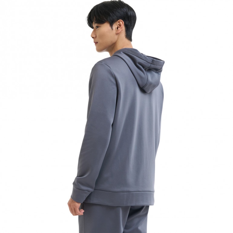 Męska bluza treningowa z kapturem Under Armour UA Armour Fleece Fz Hoodie - szara