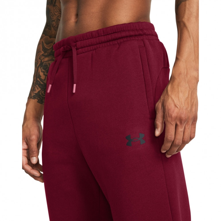 Męskie spodnie treningowe Under Armour UA Armour Fleece Pro Jogger - czerwone