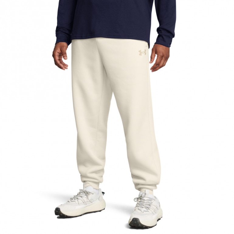 Męskie spodnie treningowe Under Armour UA Armour Fleece Pro Jogger - białe