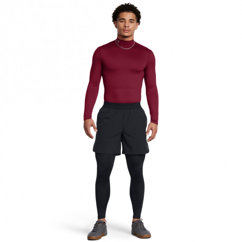 Męski longsleeve treningowy Under Armour UA Cg Elite Mock - czerwony