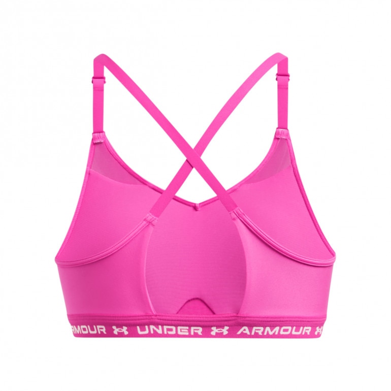 Biustonosz treningowy Under Armour UA Crossback Low Bra - różowy