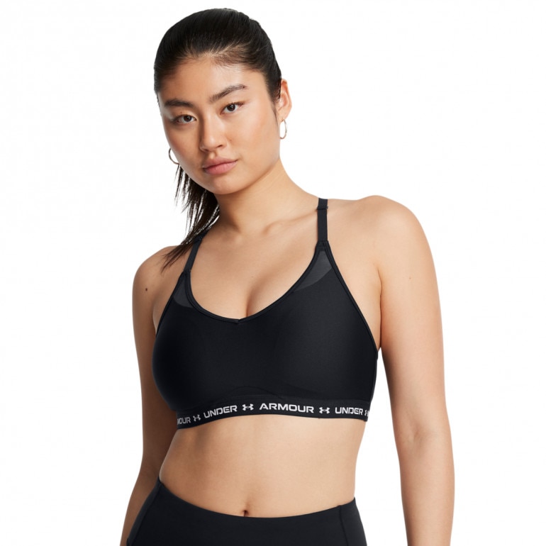 Biustonosz treningowy Under Armour UA Crossback Low Bra - czarny