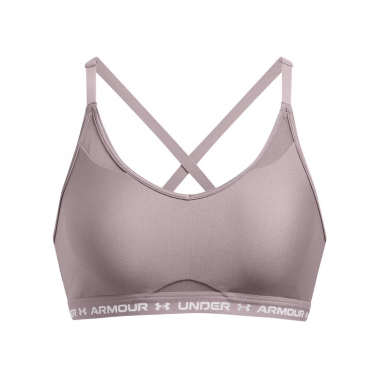 Biustonosz treningowy Under Armour UA Crossback Low Bra - beżowy