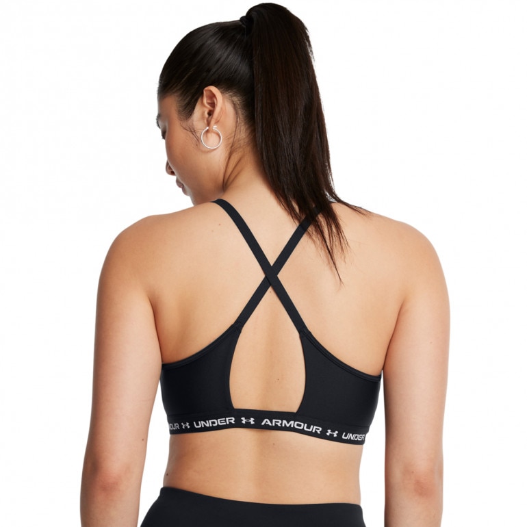 Biustonosz treningowy Under Armour UA Crossback Low Bra - czarny