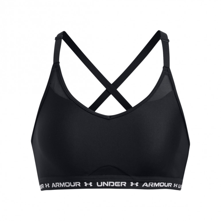 Biustonosz treningowy Under Armour UA Crossback Low Bra - czarny