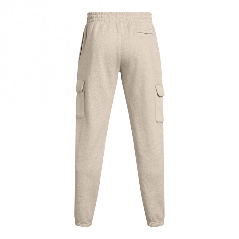 Męskie spodnie dresowe Under Armour UA Icon Fleece Cargo Pant - beżowe