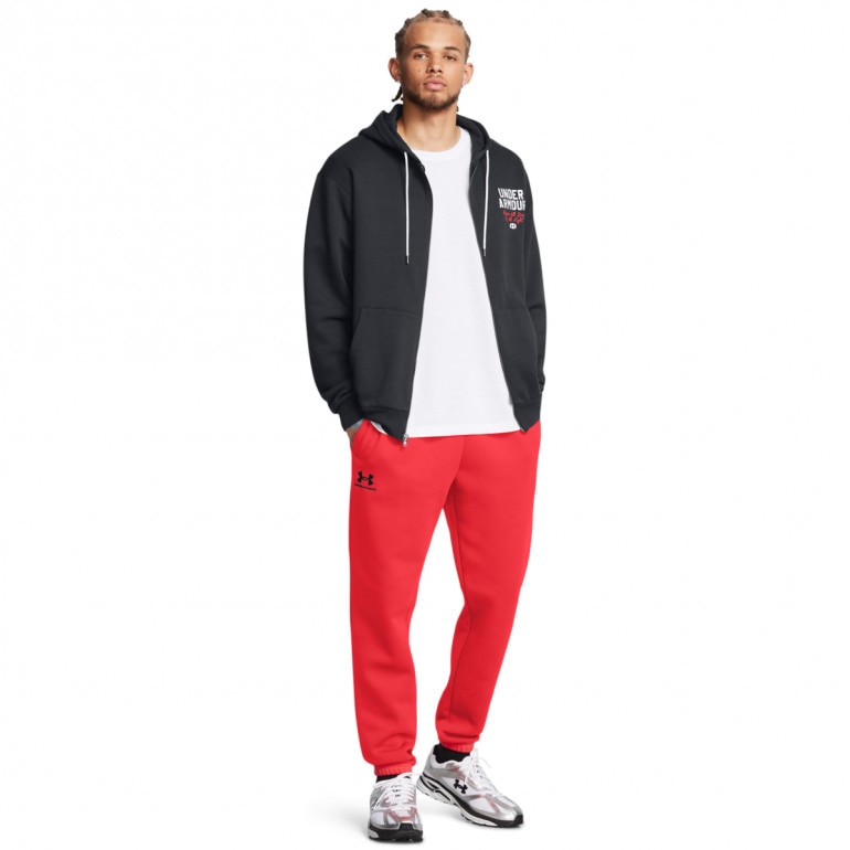 Męskie spodnie dresowe Under Armour UA Essential Fleece Jogger - czerwone