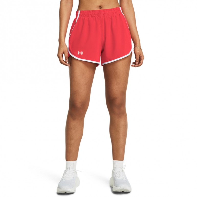 Damskie spodenki do biegania Under Armour UA Fly By 3'' Shorts - czerwone