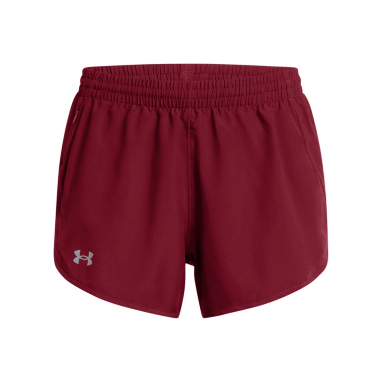 Damskie spodenki do biegania Under Armour UA Fly By 3'' Shorts - czerwone