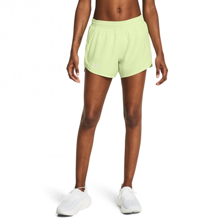 Damskie spodenki do biegania Under Armour UA Fly By 3'' Shorts - zielone