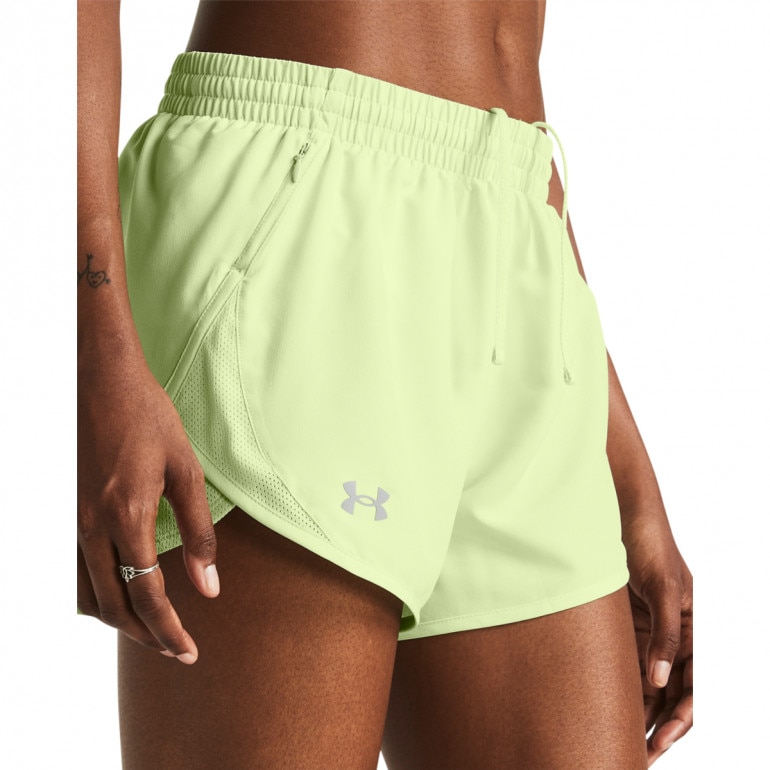Damskie spodenki do biegania Under Armour UA Fly By 3'' Shorts - zielone