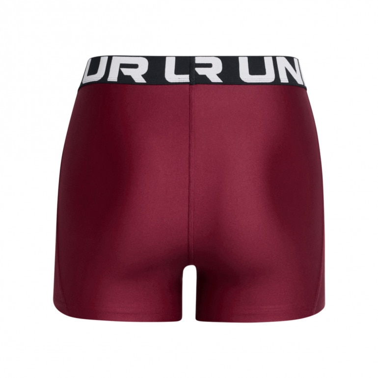 Damskie legginsy krótkie treningowe Under Armour UA Hg Authentics Shorty  - bordowe