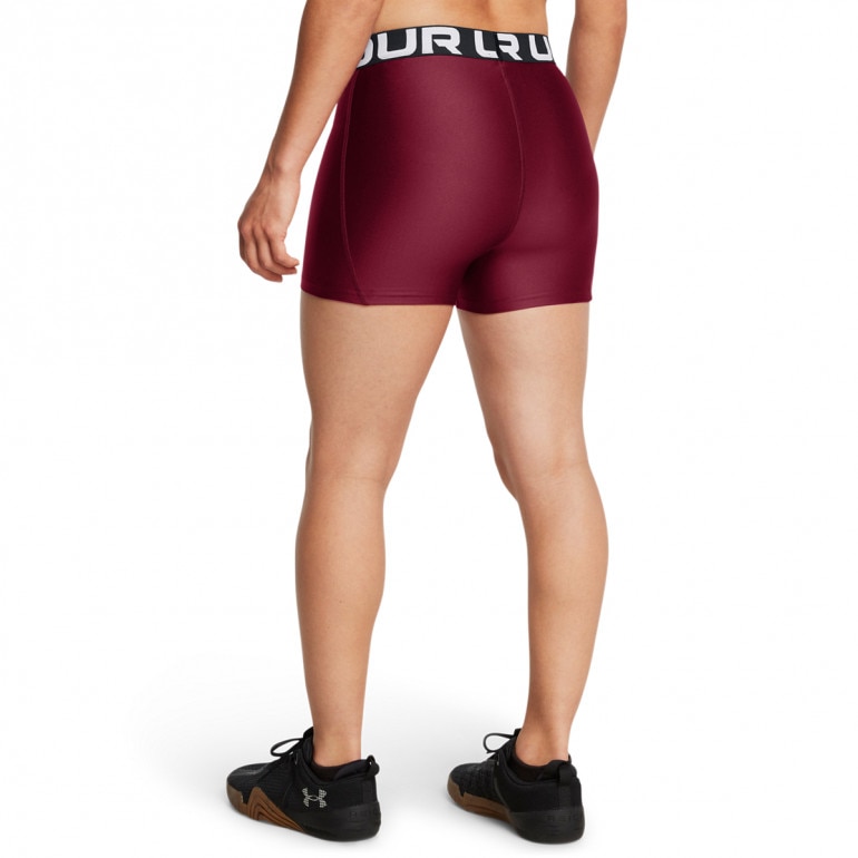 Damskie legginsy krótkie treningowe Under Armour UA Hg Authentics Shorty  - bordowe