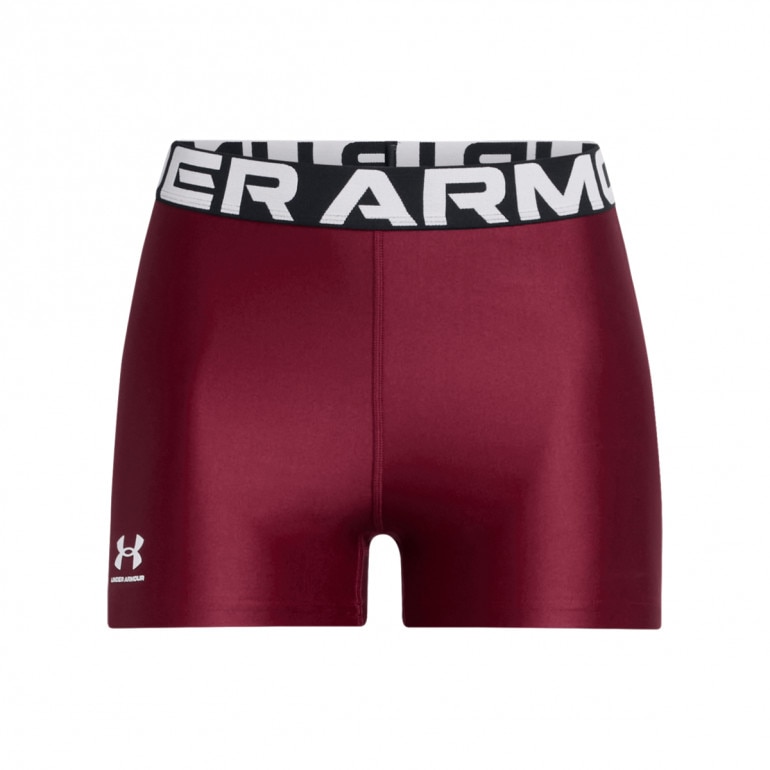 Damskie legginsy krótkie treningowe Under Armour UA Hg Authentics Shorty  - bordowe