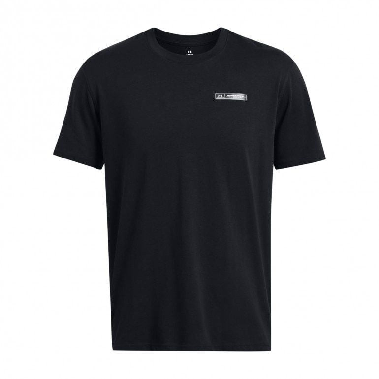 Męski t-shirt z nadrukiem Under Armour UA HW Armour Label SS - czarny