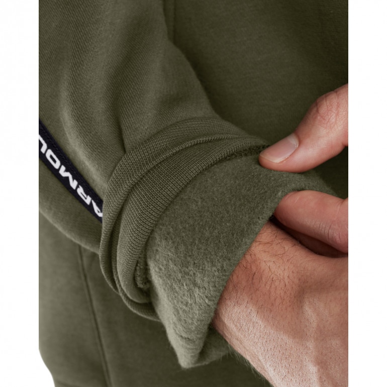 Męska bluza dresowa nierozpinana z kapturem Under Armour UA Icon Fleece Hd Taping - khaki