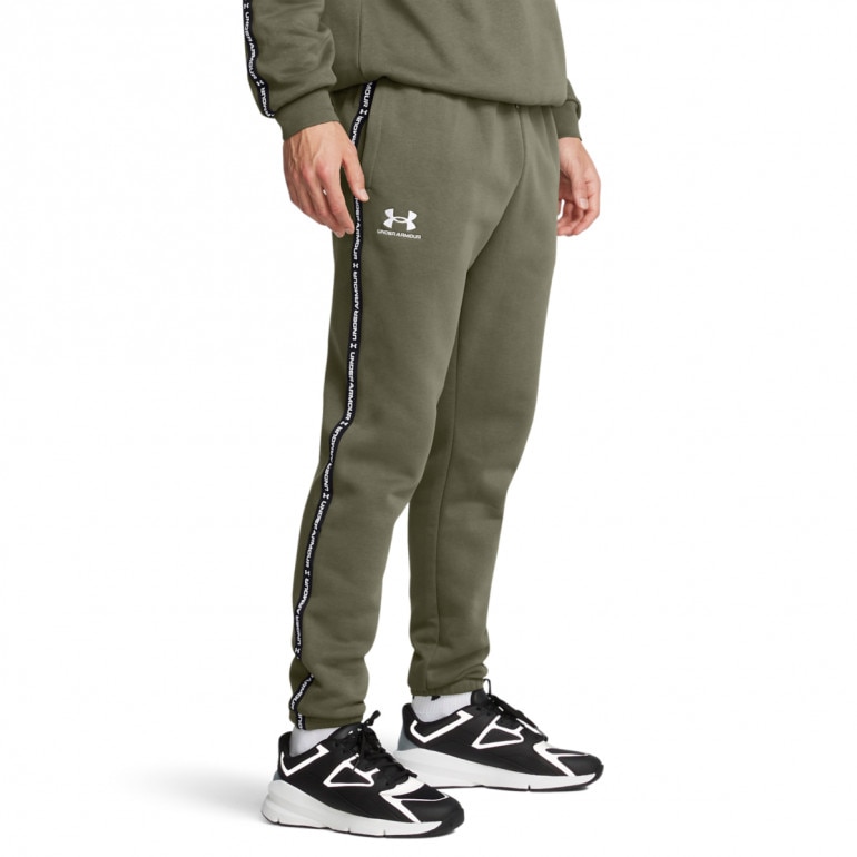 Męskie spodnie dresowe Under Armour UA Icon Fleece Jogger Taping - zielone