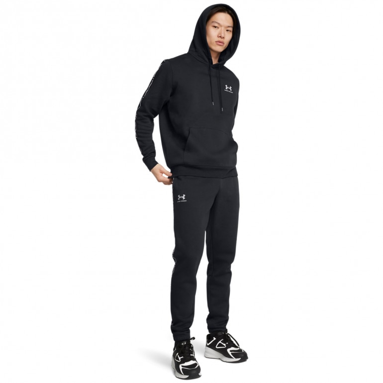 Męskie spodnie dresowe Under Armour UA Icon Fleece Jogger Taping - czarne