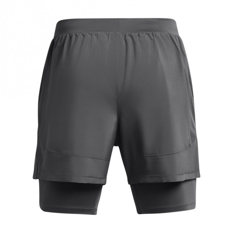 Męskie spodenki do biegania Under Armour UA Launch 5'' 2-in-1 Short - szare