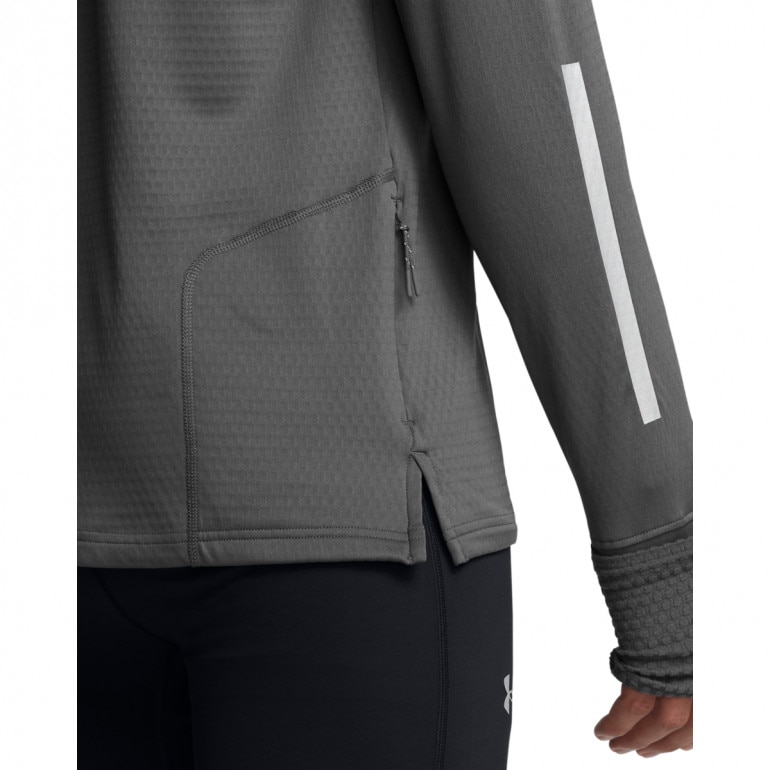 Męski longsleeve do biegania Under Armour UA Launch Elite Cw Balaclava Hoody - szary