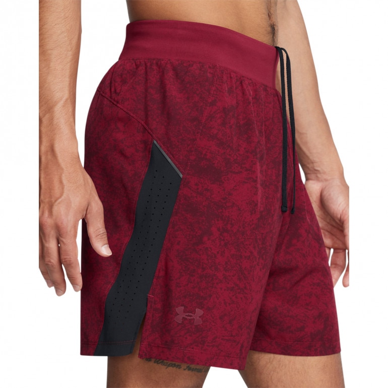 Męskie spodenki do biegania Under Armour Launch Pro 7'' Printed Short - czerwone