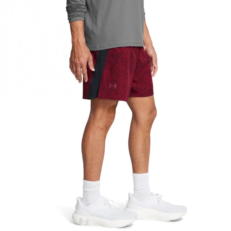 Męskie spodenki do biegania Under Armour Launch Pro 7'' Printed Short - czerwone