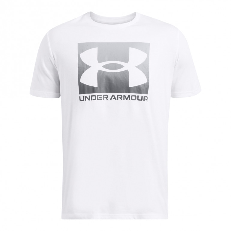 Męski t-shirt z nadrukiem Under Armour UA M Boxed Sports Updated Ss - biały