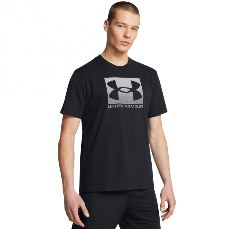 Męski t-shirt z nadrukiem Under Armour UA M Boxed Sports Updated Ss - czarny