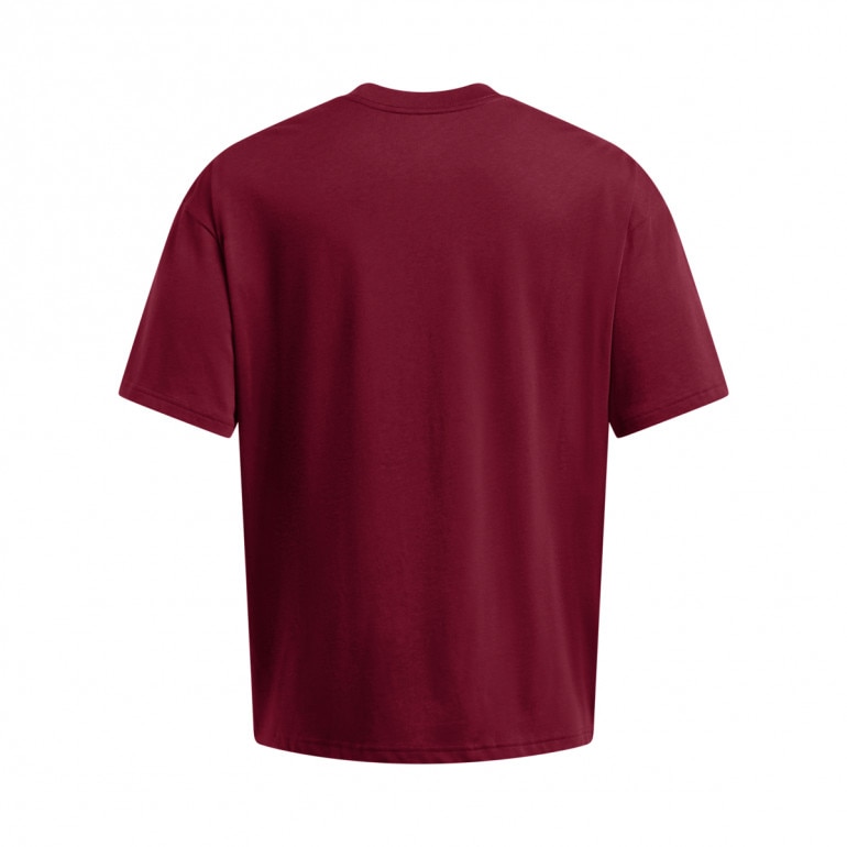 Męski t-shirt z nadrukiem Under Armour UA M Hw Os Branded Ss - bordowy
