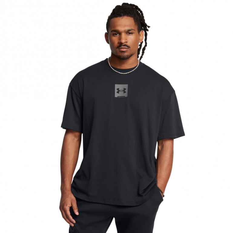Męski t-shirt z nadrukiem Under Armour UA M Hw Os Sm Box Ss - czarny