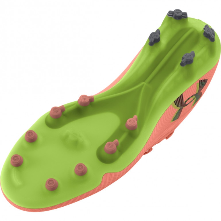 Męskie buty piłkarskie korki lanki Under Armour UA Magnetico Elite 4 Fg - pomarańczowe